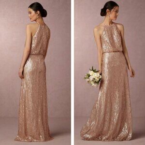 EUC Donna Morgan Collection Sequin Embellished Dress NWT Size 6 (Gold) RN103737